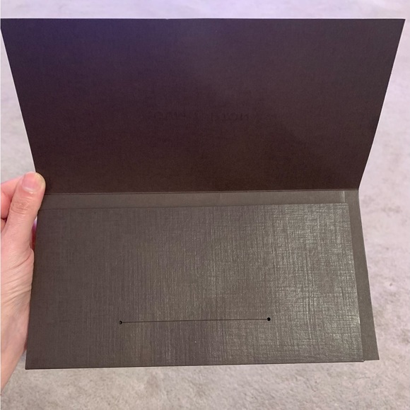 Authentic Louis Vuitton LV Brown Paper Receipt Holder Envelope Folder - Picture 3 of 4